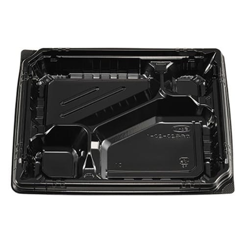 弁当容器カチ楽23−20−1黒本体チューパ×12
