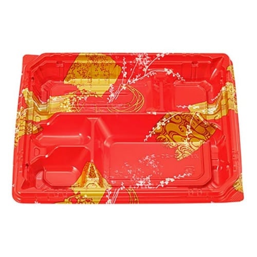 弁当容器カチ楽23−20−2ひより赤本体×12