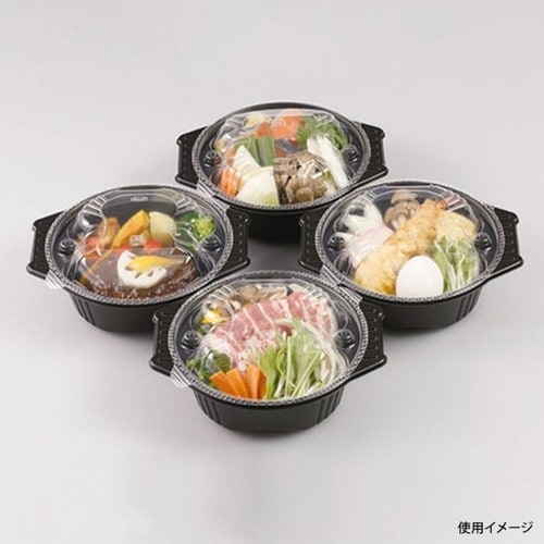 スープ容器 CN−なべ 中 黒本体 チューパ×12
