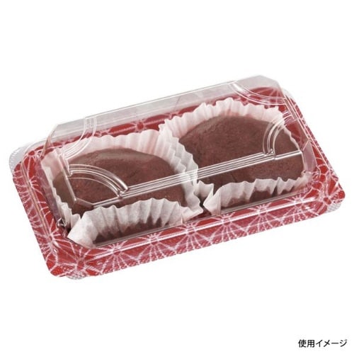 和菓子向けフードパックAPW−2−1えんじ紋×32