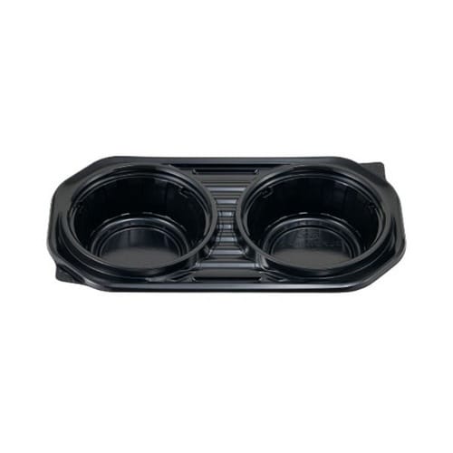弁当容器DLダブル28−15黒本体チューパ×10