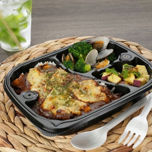 弁当容器CN−1−3黒本体エフピコチューパ×12