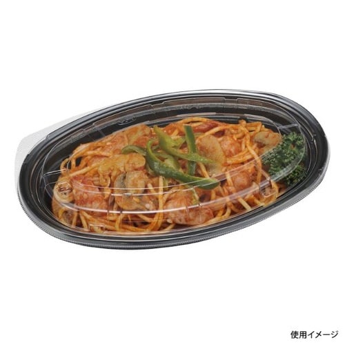 弁当容器MS−214黒本体(V)チューパ×12