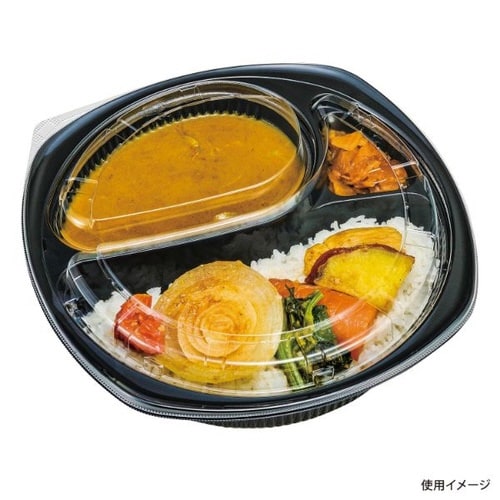 弁当容器MS−217黒本体エフピコチューパ×6
