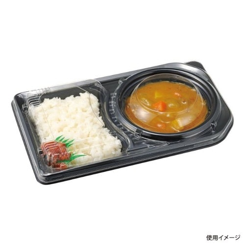 弁当容器DL−25−15黒本体チューパ×12