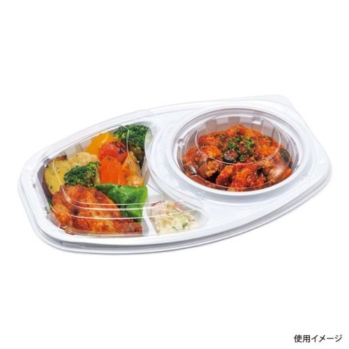 弁当容器 DLオーバル26−18 白 本体×8