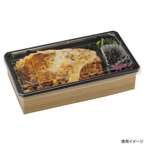 どんぶり容器 紙折FIT−302 内装 黒×12