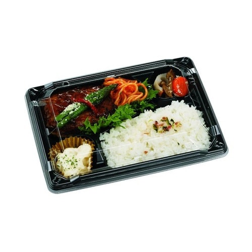 弁当容器 MS角弁 23−17−2 黒 本体×12
