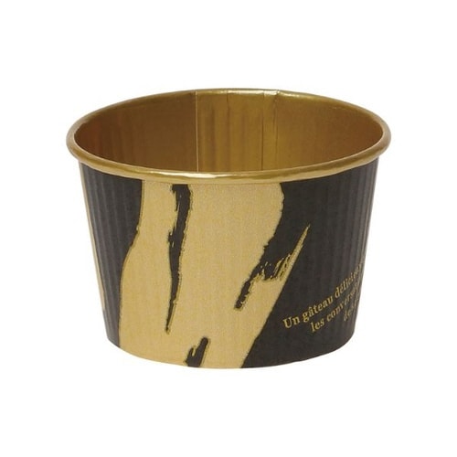 ケーキカッププリーツカップ43F和風柄黒×20