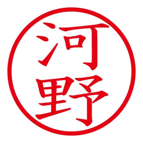 印鑑 ネーム印 ネームキューブ ブラック 河野