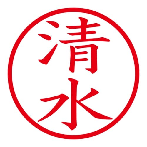 印鑑 ネーム印 ネームキューブ ブラック 清水