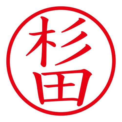 印鑑 ネーム印 ネームキューブ ブラック 杉田