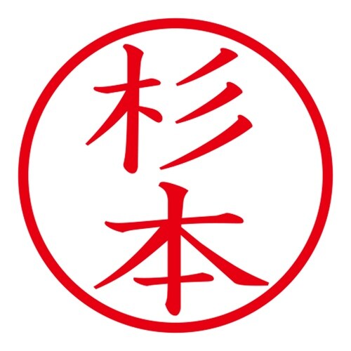 印鑑 ネーム印 ネームキューブ ブラック 杉本