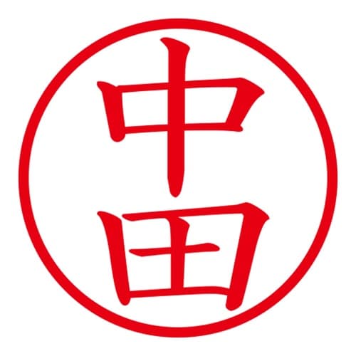 印鑑 ネーム印 ネームキューブ ブラック 中田