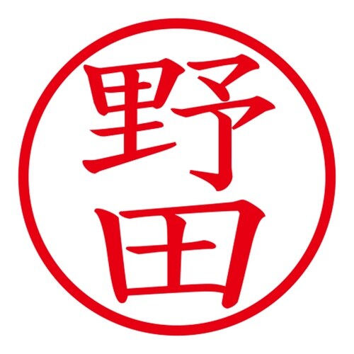 印鑑 ネーム印 ネームキューブ ブラック 野田