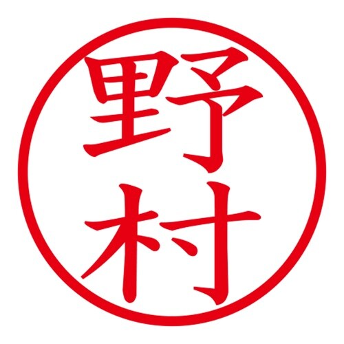 印鑑 ネーム印 ネームキューブ ブラック 野村