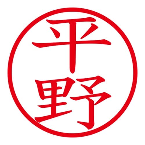 印鑑 ネーム印 ネームキューブ ブラック 平野