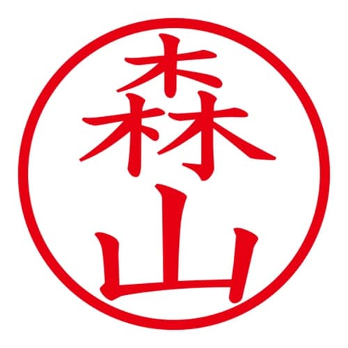 印鑑 ネーム印 ネームキューブ ブラック 森山