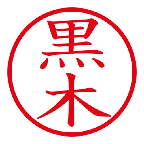 印鑑 ネーム印 ネームキューブ ホワイト 黒木