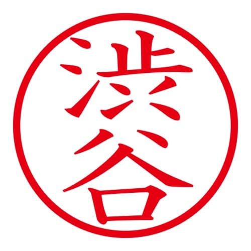 印鑑 ネーム印 ネームキューブ ホワイト 渋谷
