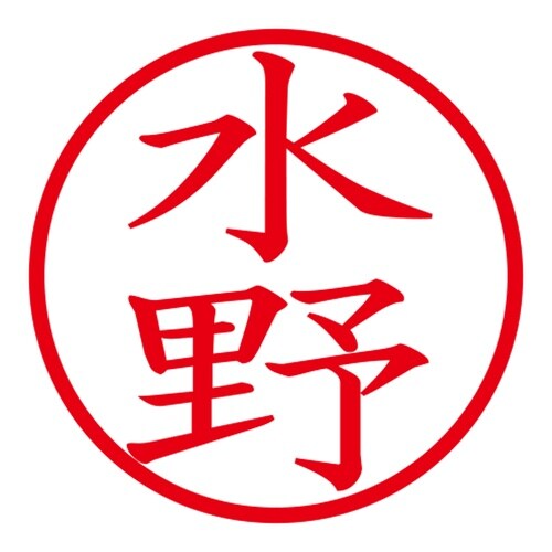 印鑑 ネーム印 ネームキューブ ホワイト 水野