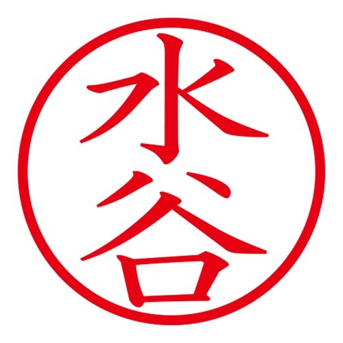 印鑑 ネーム印 ネームキューブ ホワイト 水谷