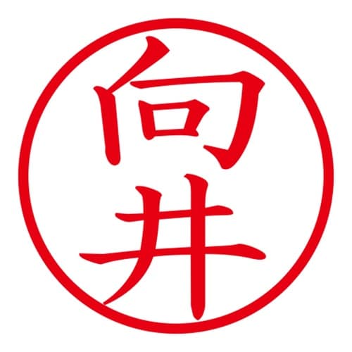 印鑑 ネーム印 ネームキューブ ホワイト 向井