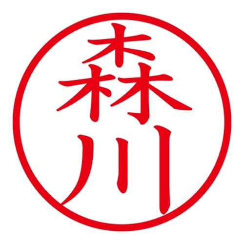 印鑑 ネーム印 ネームキューブ ホワイト 森川