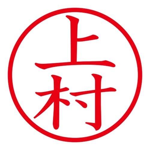 印鑑 ネーム印 ネームキューブ グリーン 上村