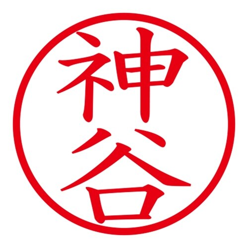 印鑑 ネーム印 ネームキューブ グリーン 神谷