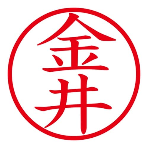 印鑑 ネーム印 ネームキューブ グリーン 金井