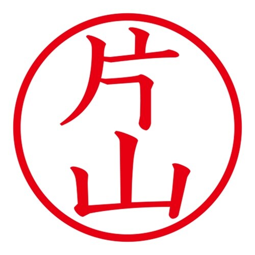 印鑑 ネーム印 ネームキューブ グリーン 片山