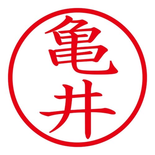 印鑑 ネーム印 ネームキューブ グリーン 亀井