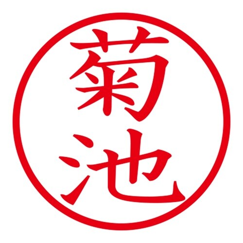 印鑑 ネーム印 ネームキューブ グリーン 菊池
