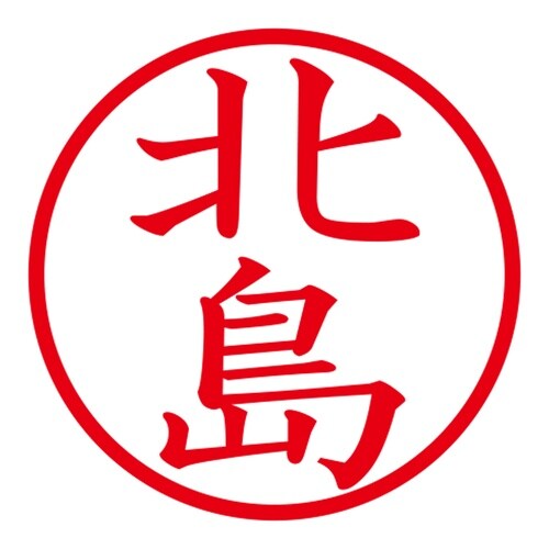 印鑑 ネーム印 ネームキューブ グリーン 北島