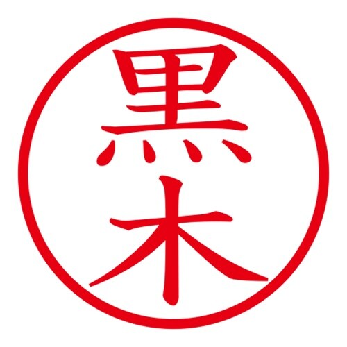 印鑑 ネーム印 ネームキューブ グリーン 黒木