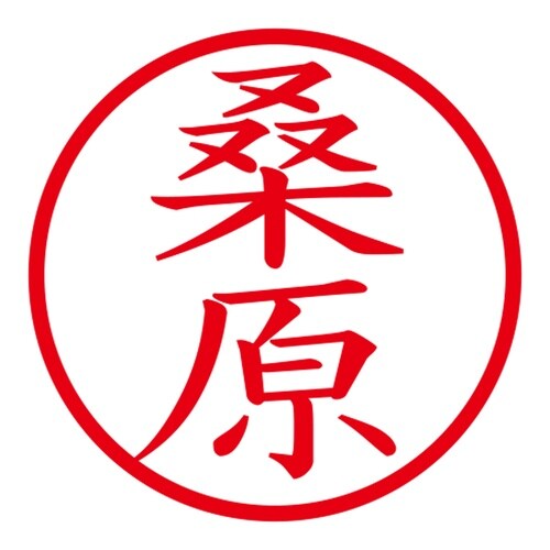 印鑑 ネーム印 ネームキューブ グリーン 桑原
