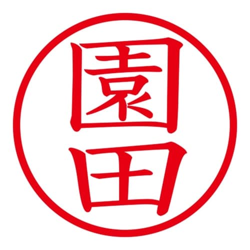 印鑑 ネーム印 ネームキューブ グリーン 園田