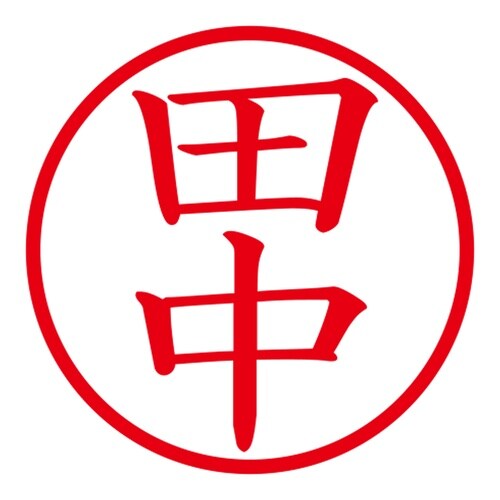 印鑑 ネーム印 ネームキューブ グリーン 田中