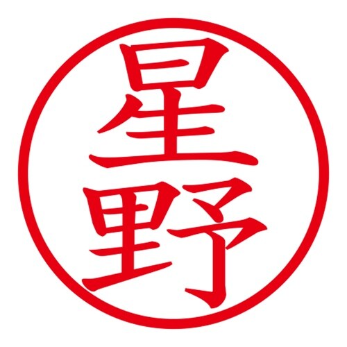 印鑑 ネーム印 ネームキューブ グリーン 星野