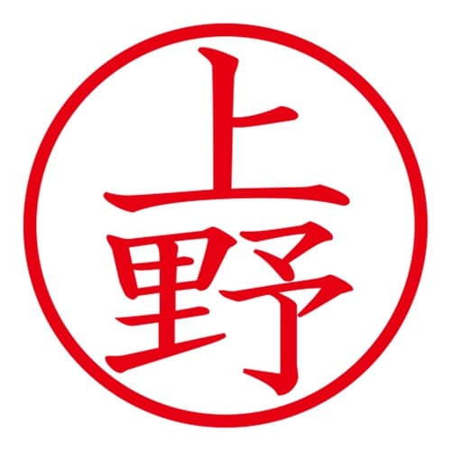 印鑑 ネーム印 ネームキューブ ピンク 上野