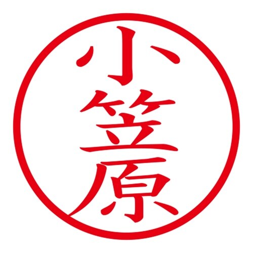 印鑑 ネーム印 ネームキューブ ピンク 小笠原