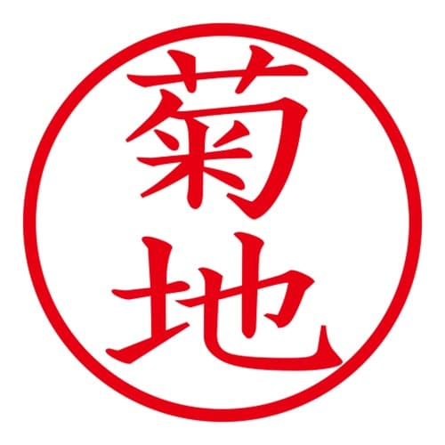 印鑑 ネーム印 ネームキューブ ピンク 菊地