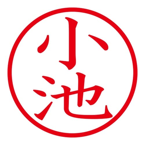 印鑑 ネーム印 ネームキューブ ピンク 小池