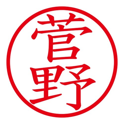 印鑑 ネーム印 ネームキューブ ピンク 菅野