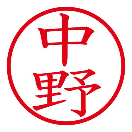 印鑑 ネーム印 ネームキューブ ピンク 中野