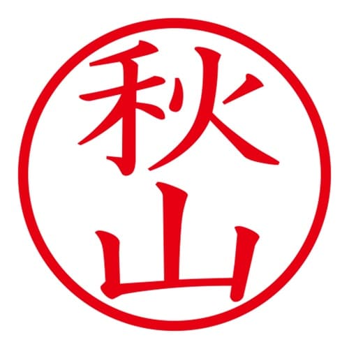 印鑑 ネーム印 ネームキューブ ブルー 秋山