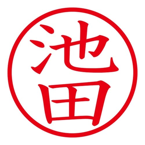 印鑑 ネーム印 ネームキューブ ブルー 池田