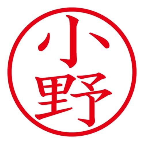 印鑑 ネーム印 ネームキューブ ブルー 小野
