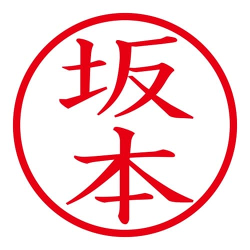 印鑑 ネーム印 ネームキューブ ブルー 坂本